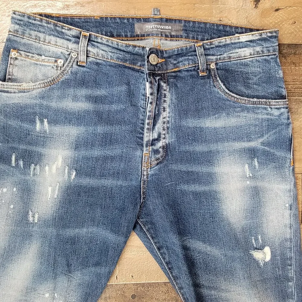 Takeshy Kurosawa Designer‎ Golden Edition Button Fly Blue Jeans 38/52 Italy Made - Picture 6 of 16